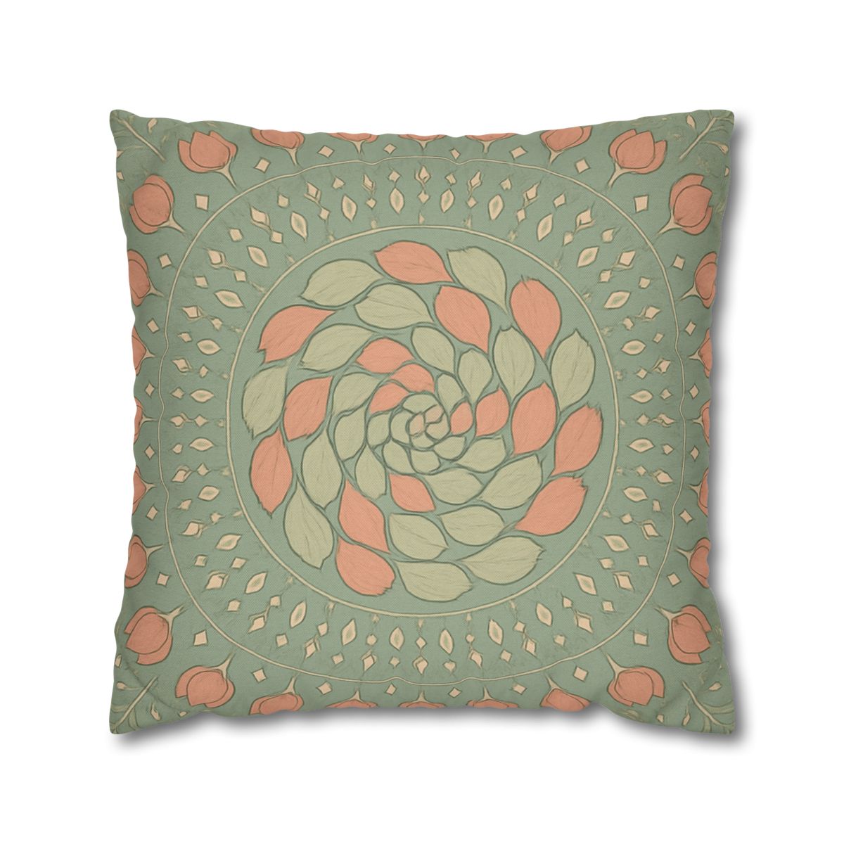 Bud Spiral Mandala designer print pillow cases