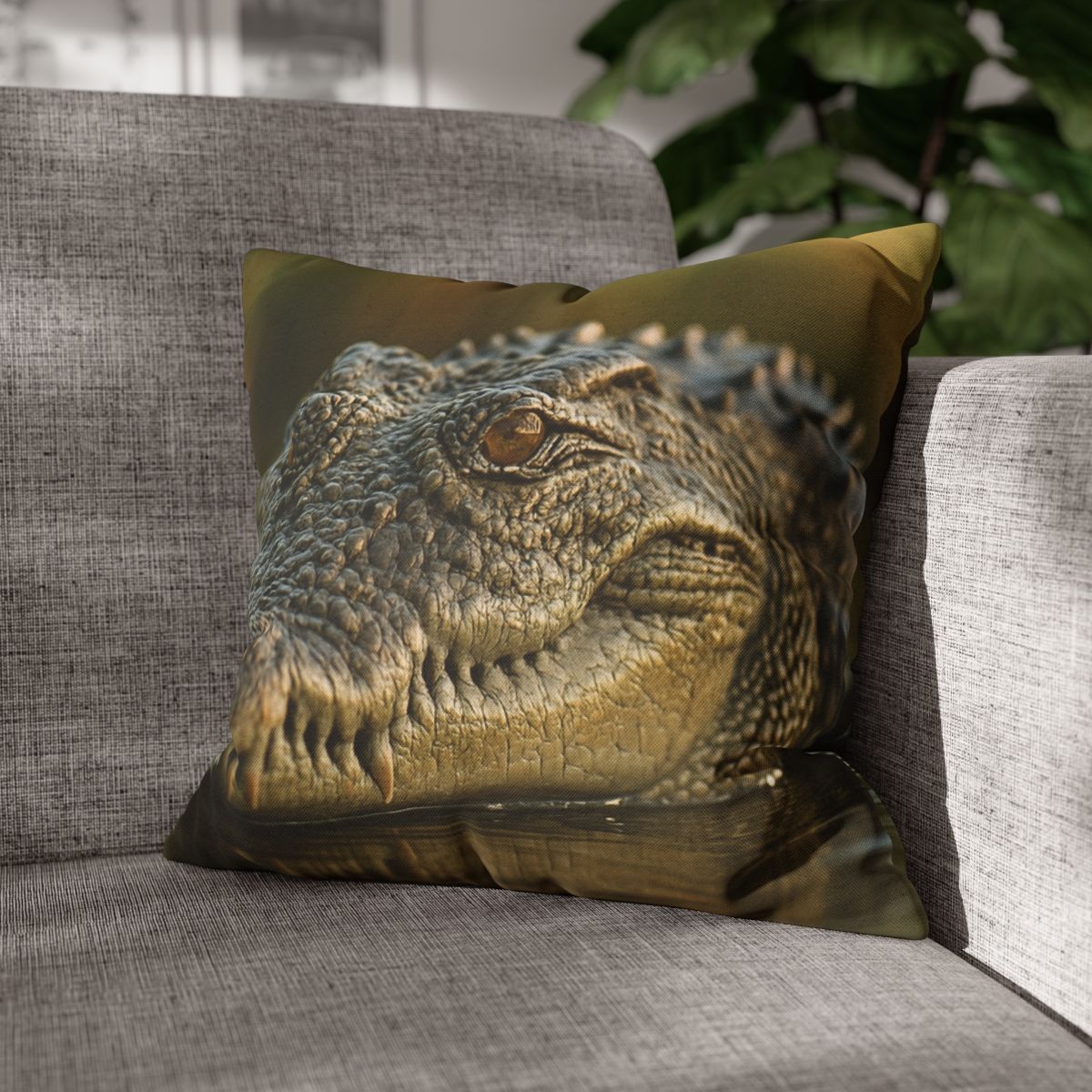 Ember Eye Saltwater Crocodile trendy patterned pillow cases