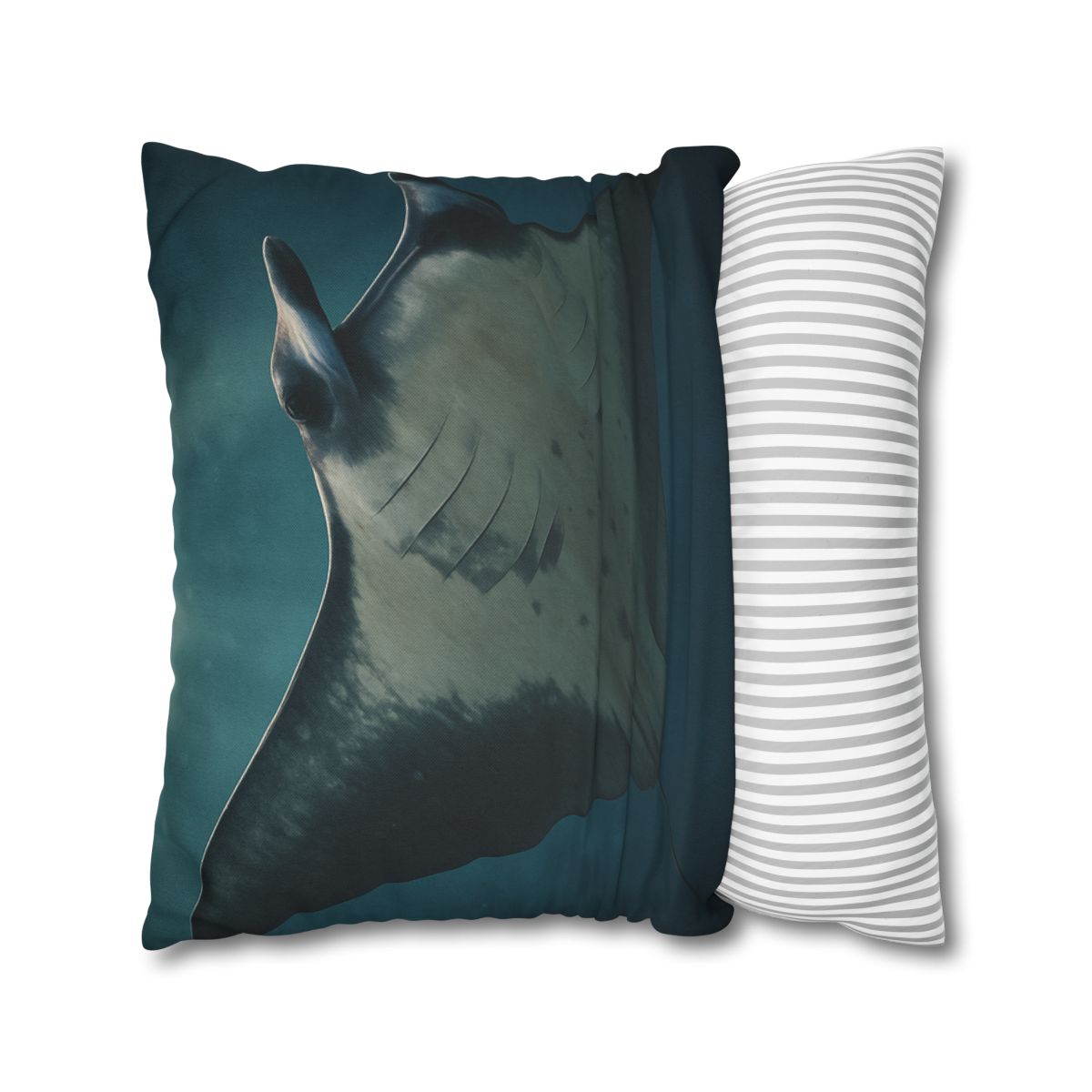 Blue Halo Giant Manta Ray comfortable bedding pillow covers