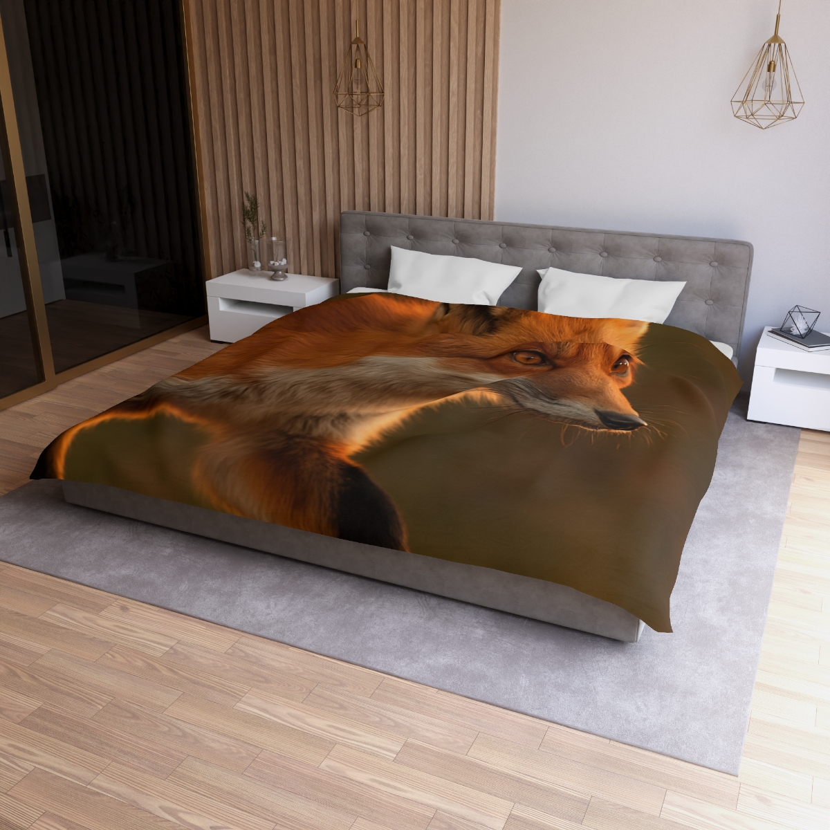 Crimson Whisper Red Fox trendy bedroom duvets