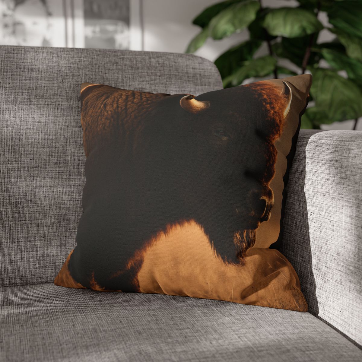 Prairie Thunder Bison soft cotton pillow cases