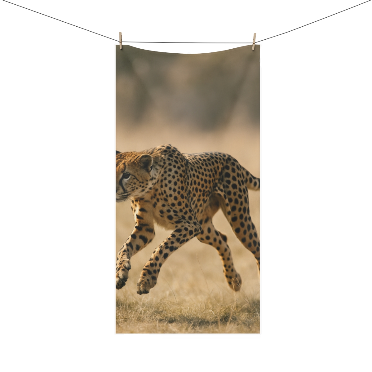 Dawn Sprint Cheetah personalized bath towels