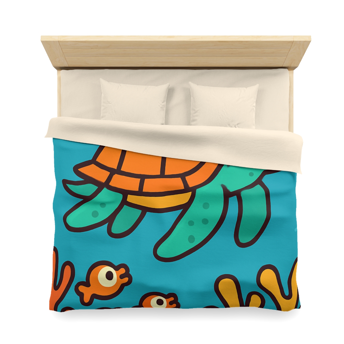 Rocket Powered Turtle Reef soft comforter duvets