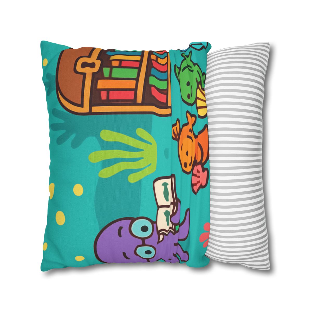 Coral Reef Library With The Octopus Librarian unique gift pillow cases