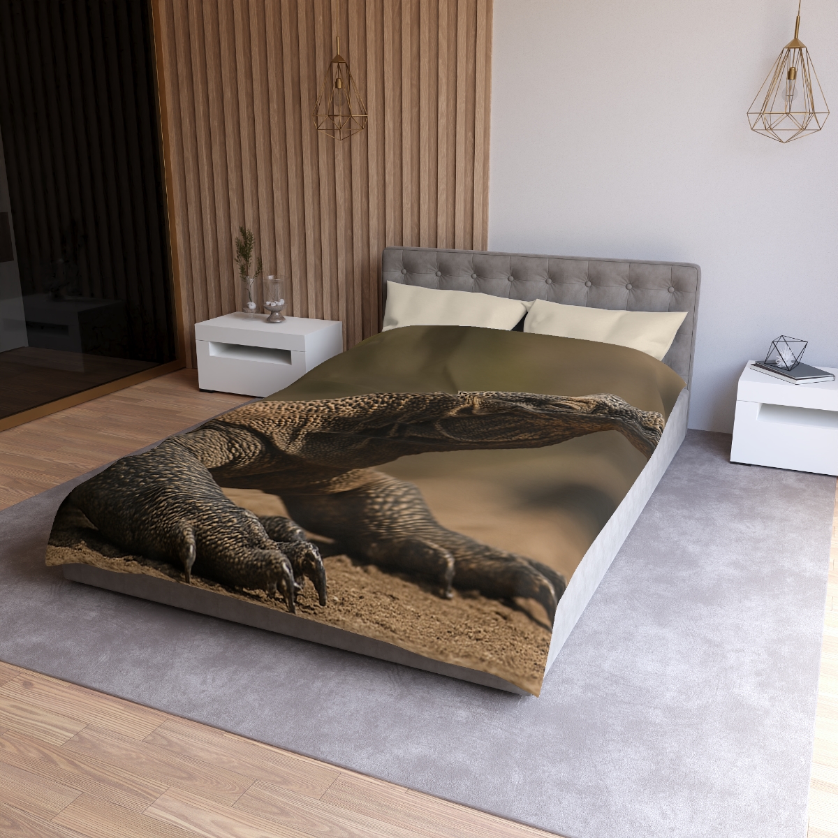 Ancient Sentinel Komodo Dragon soft comforter duvets