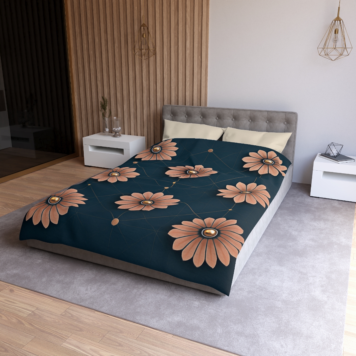 Blossom Orbit Grid trendy bedroom duvets