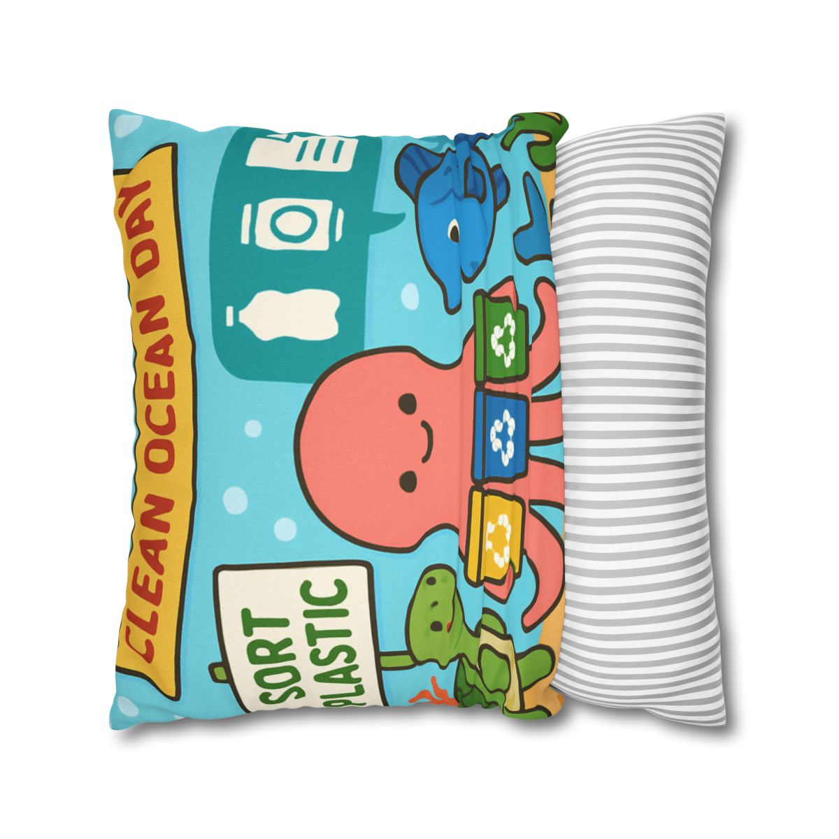 Coral Reef Recycling Parade stylish decorative pillowcases