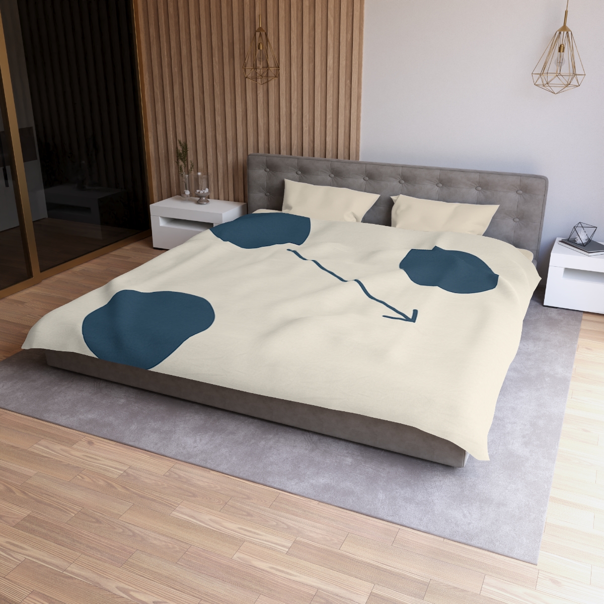 Orbital Triangle Drift personalized bedding duvets