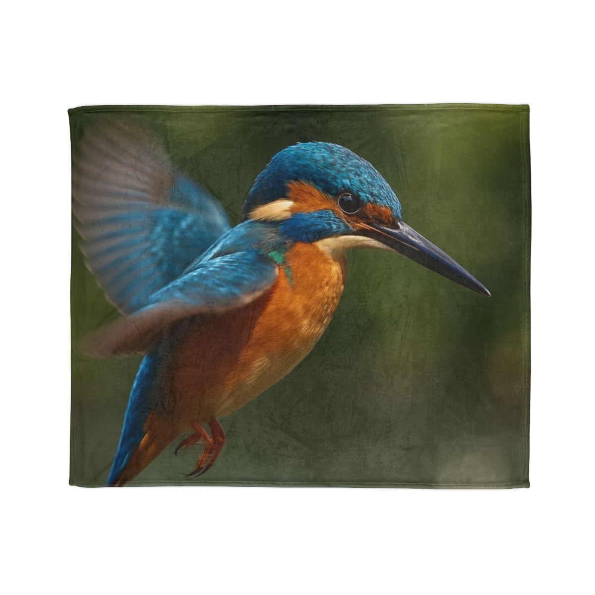 Kingfisher Sapphire Dive stylish throw blankets