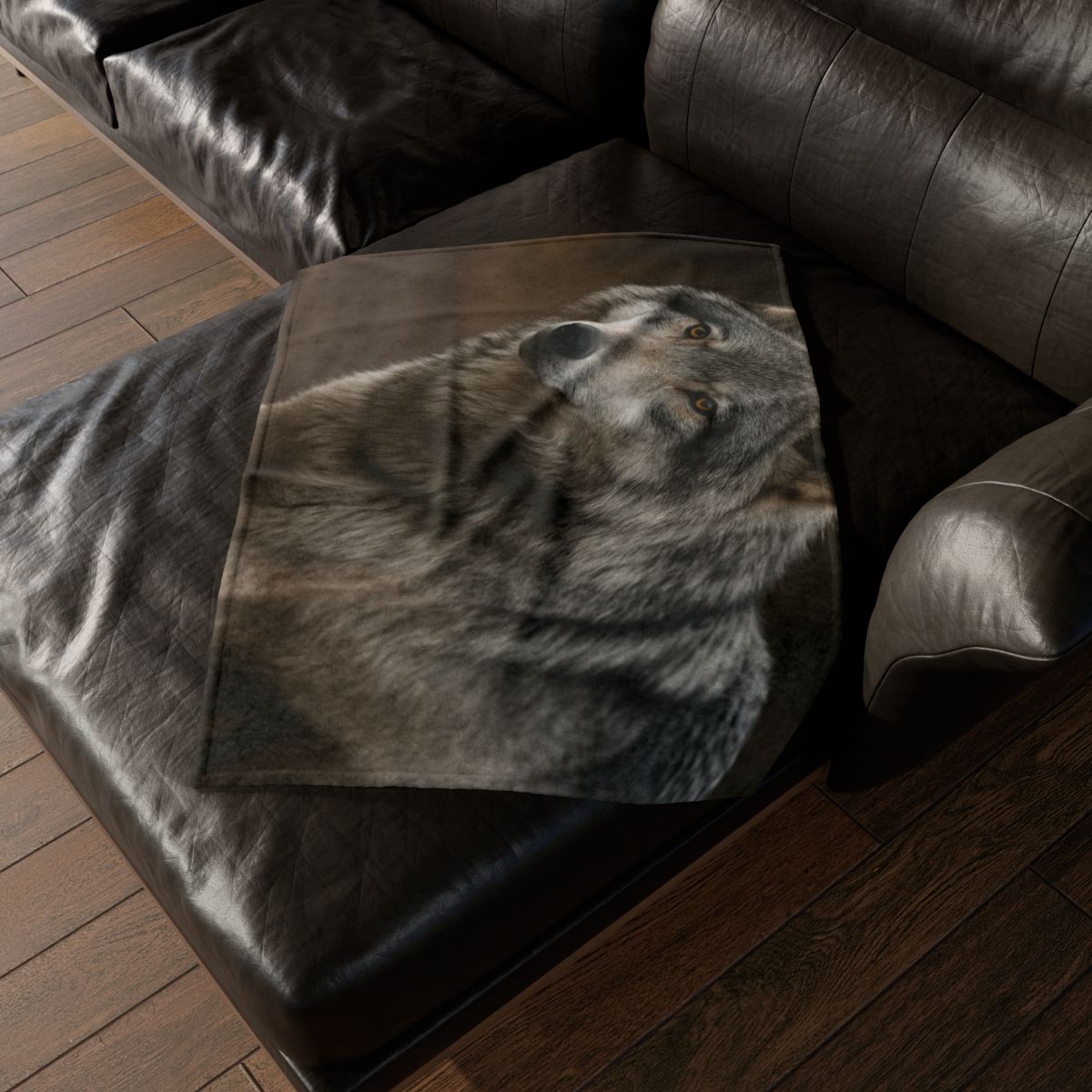 Silver Gaze Gray Wolf decorative home blankets