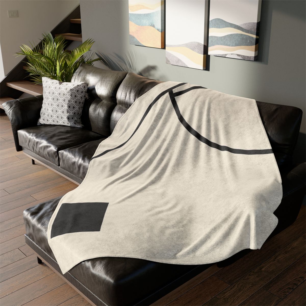 Corner Arc Pause soft fleece blankets