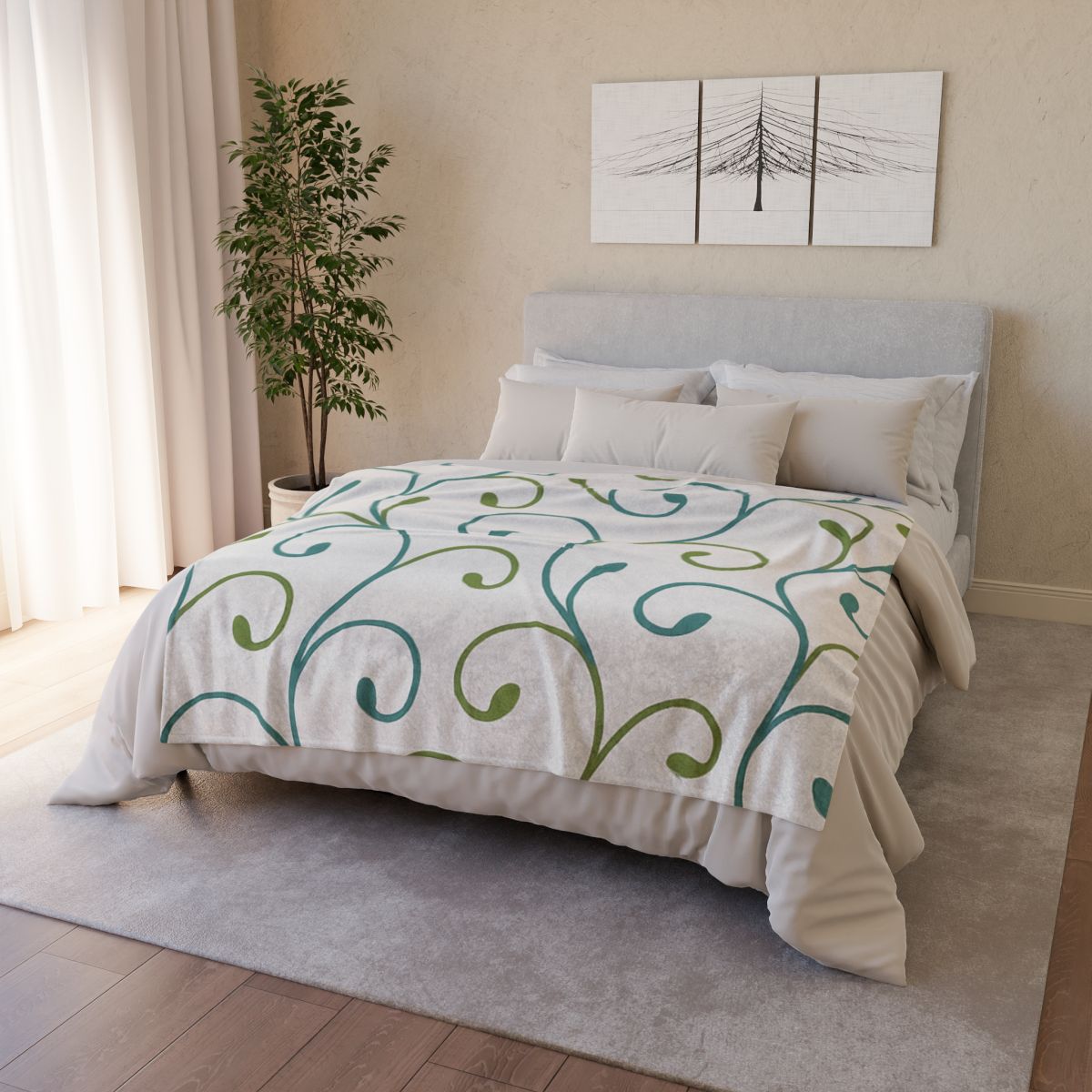Vine Lattice Rhythm trendy patterned blankets