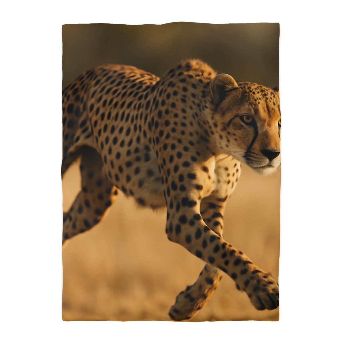 Speed Whisper Cheetah designer printed duvets