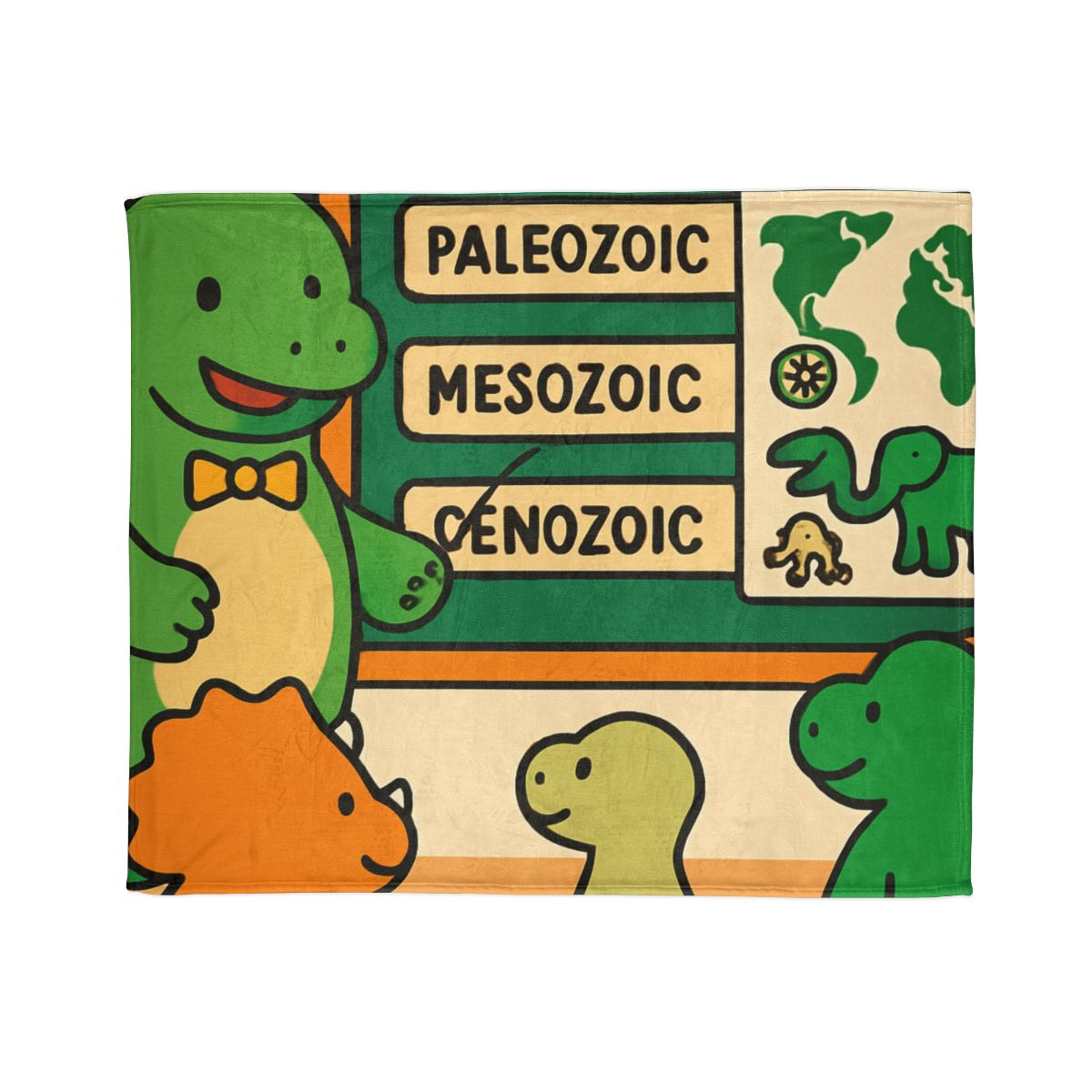 Time Traveling Dino Classroom designer printed blankets