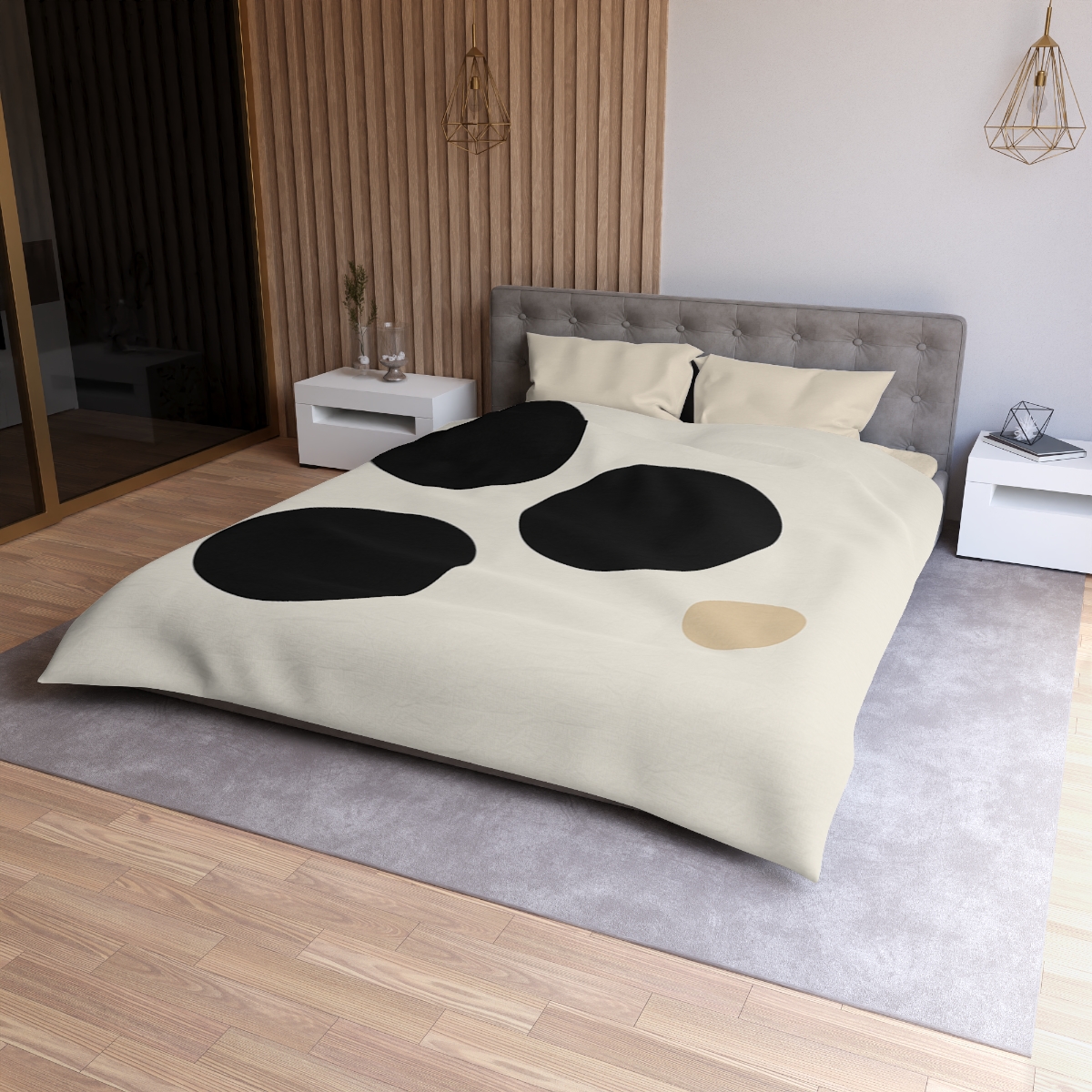 Asymmetric Dot Cluster unique patterned duvets
