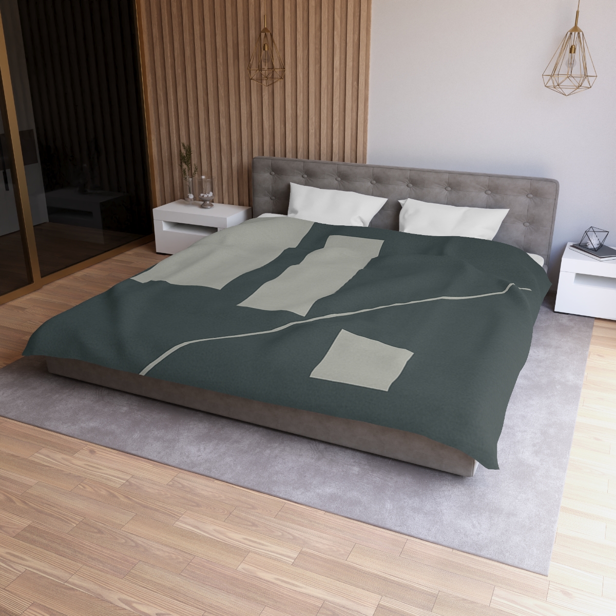 Staggered Blocks With Quiet Diagonal trendy bedroom duvets