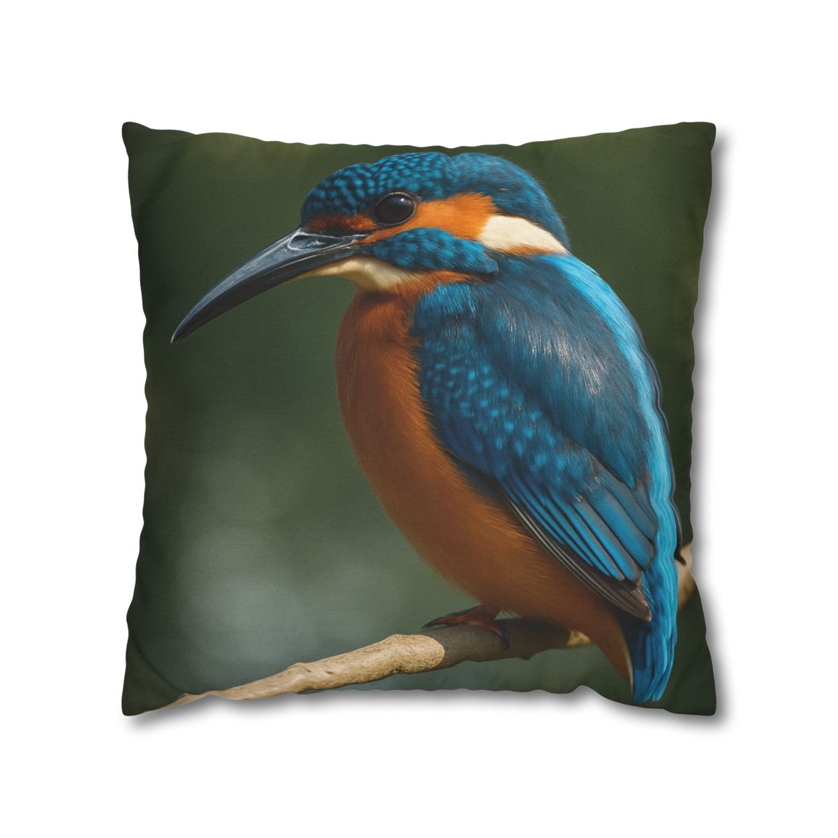 Azure Bolt Common Kingfisher designer print pillow cases