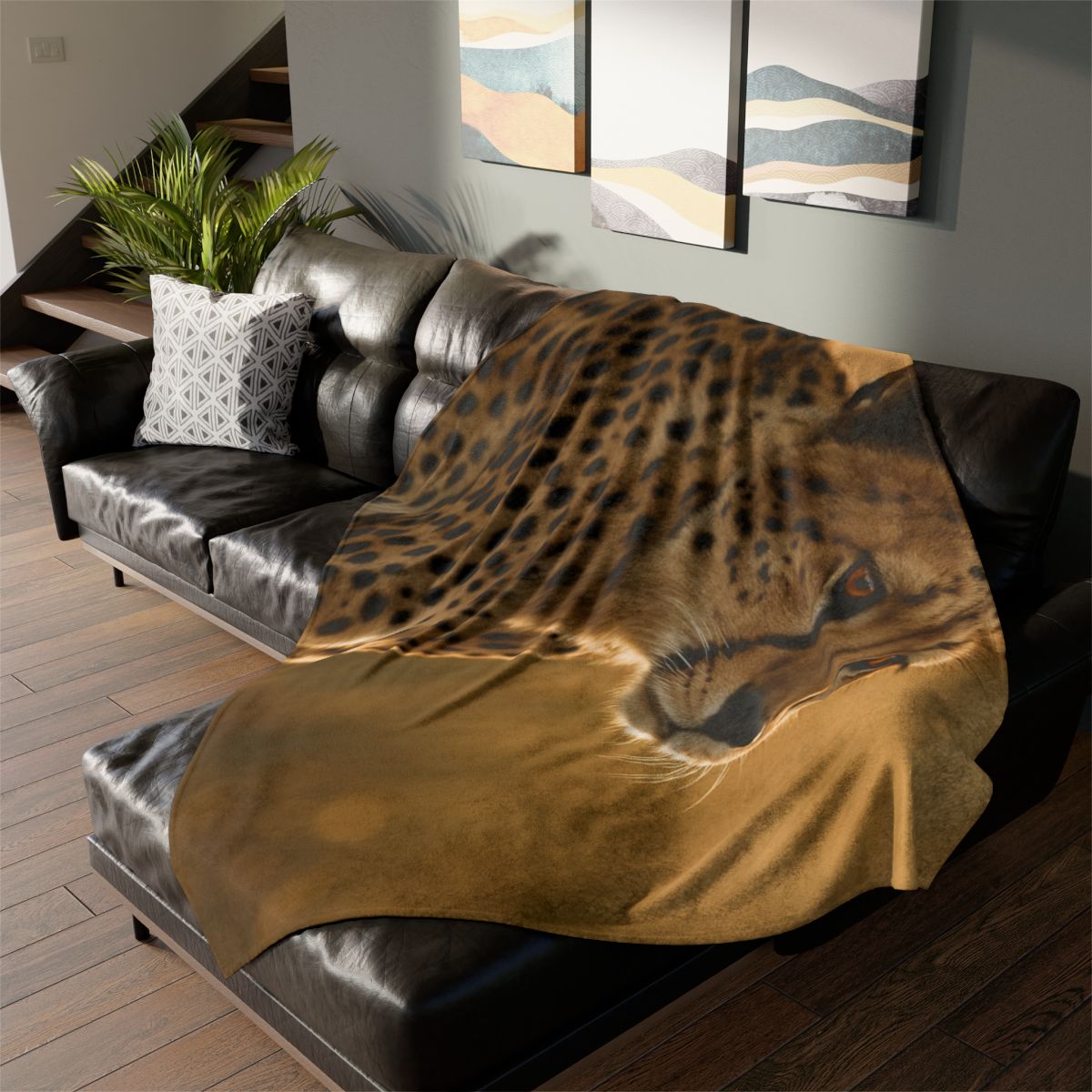 Sunlit Stare Cheetah warm winter blankets