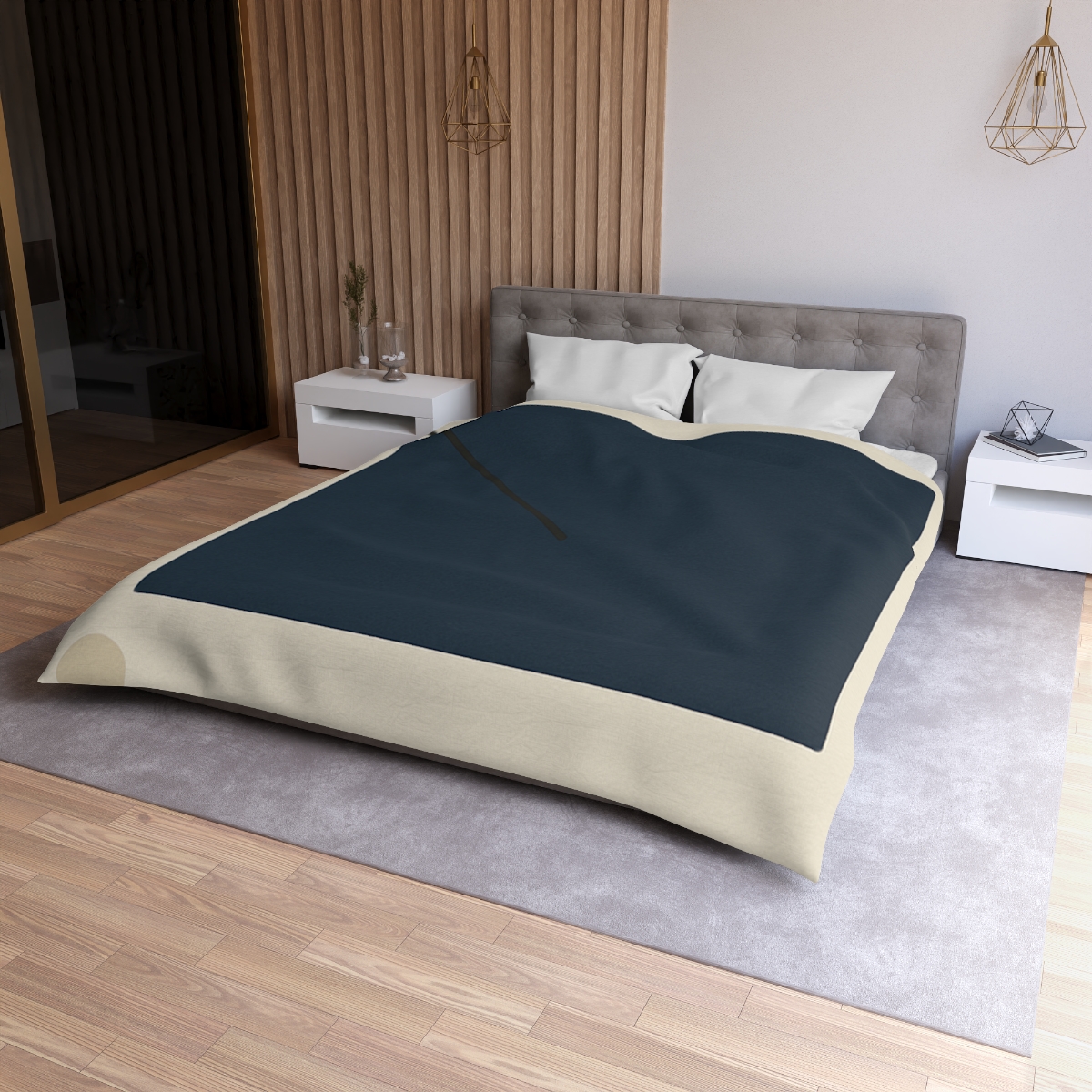 Diagonal Line And Square Balance personalized bedding duvets