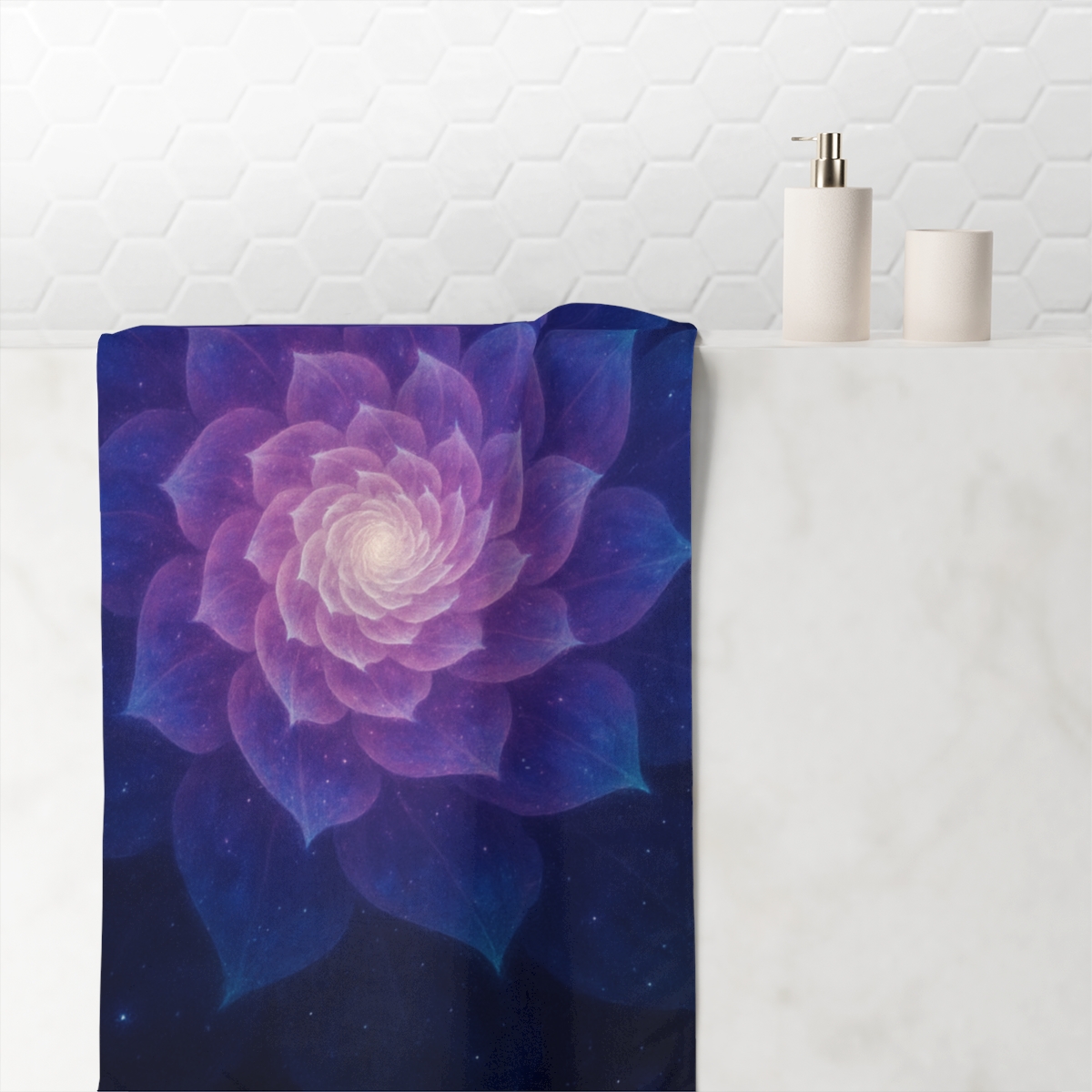 Galaxy Bloom Spiral stylish beach towels