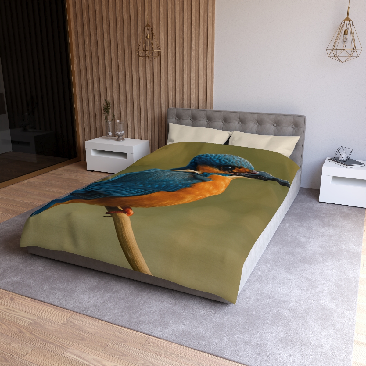 Dawn Drift Kingfisher custom duvets