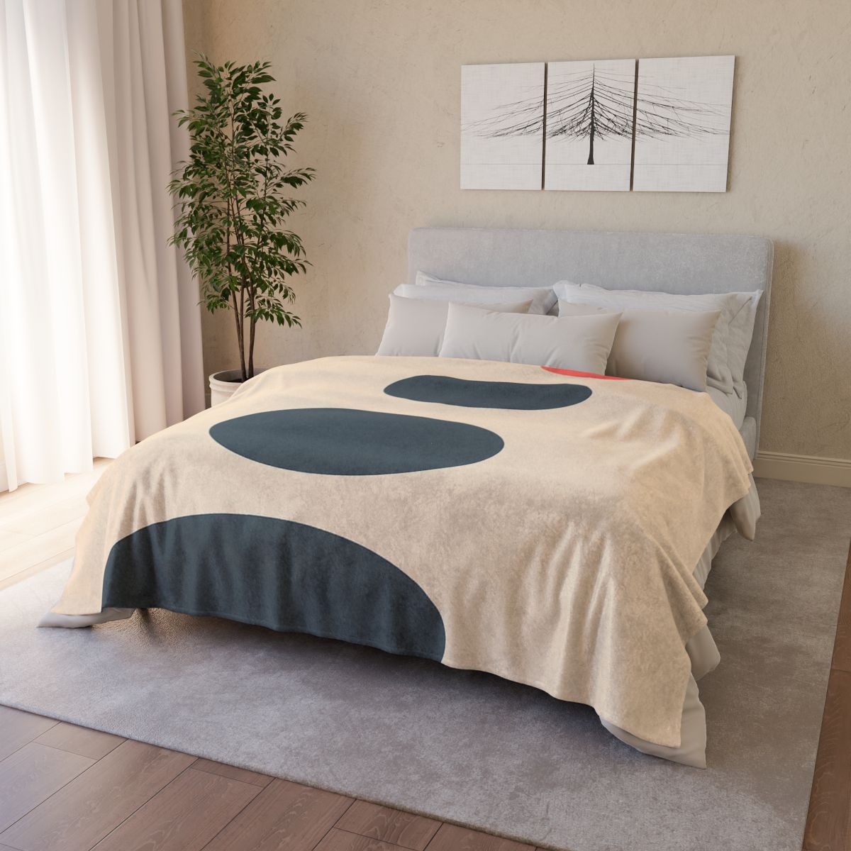 Staggered Ovals With Pause stylish throw blankets