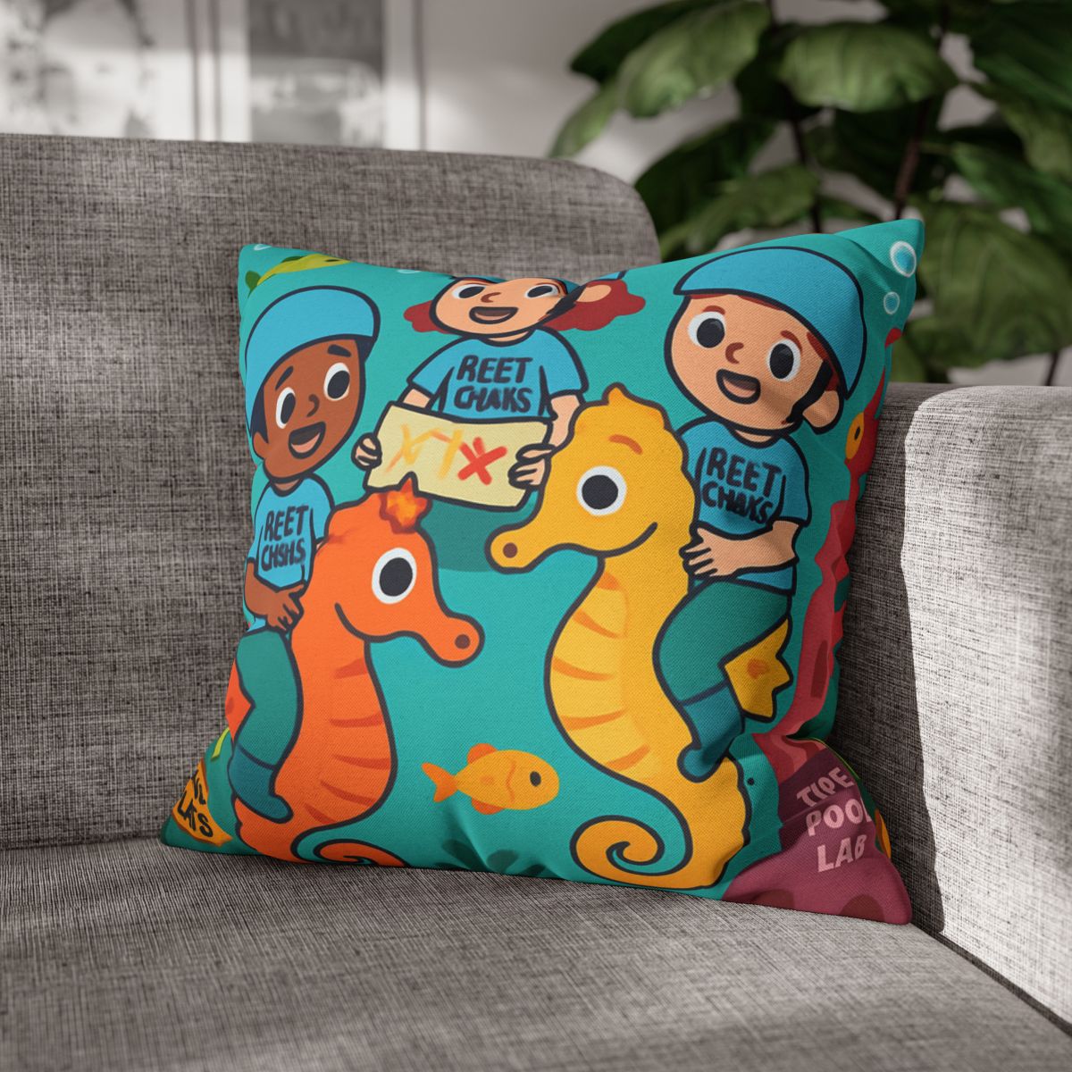 Coral City Map Of The Friendly Reef Rangers comfortable bedding pillow covers