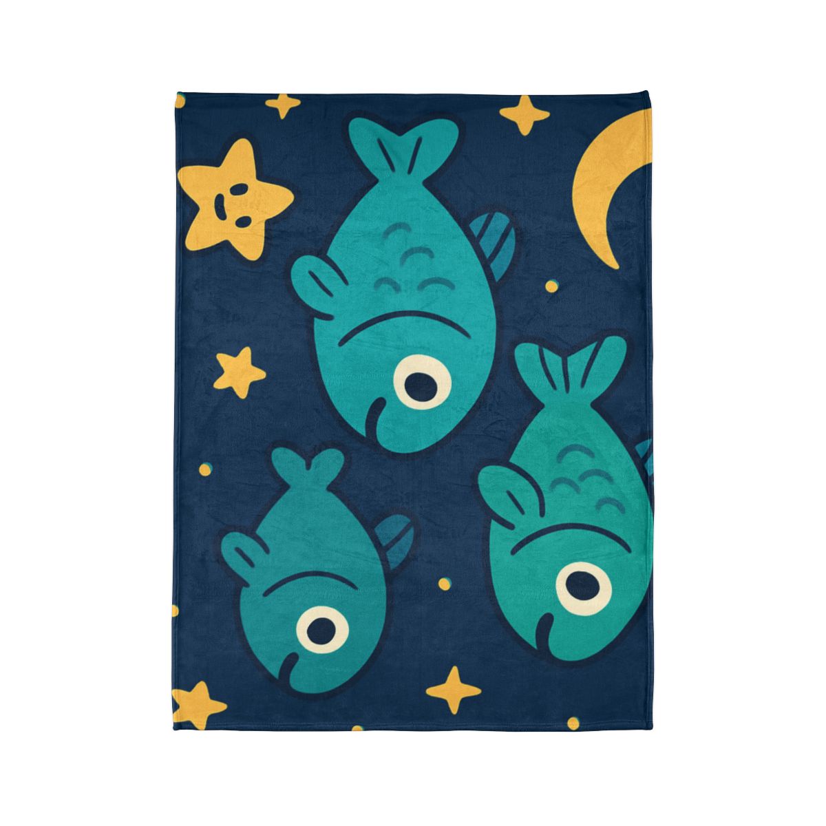 Starry Space Fish School designer printed blankets