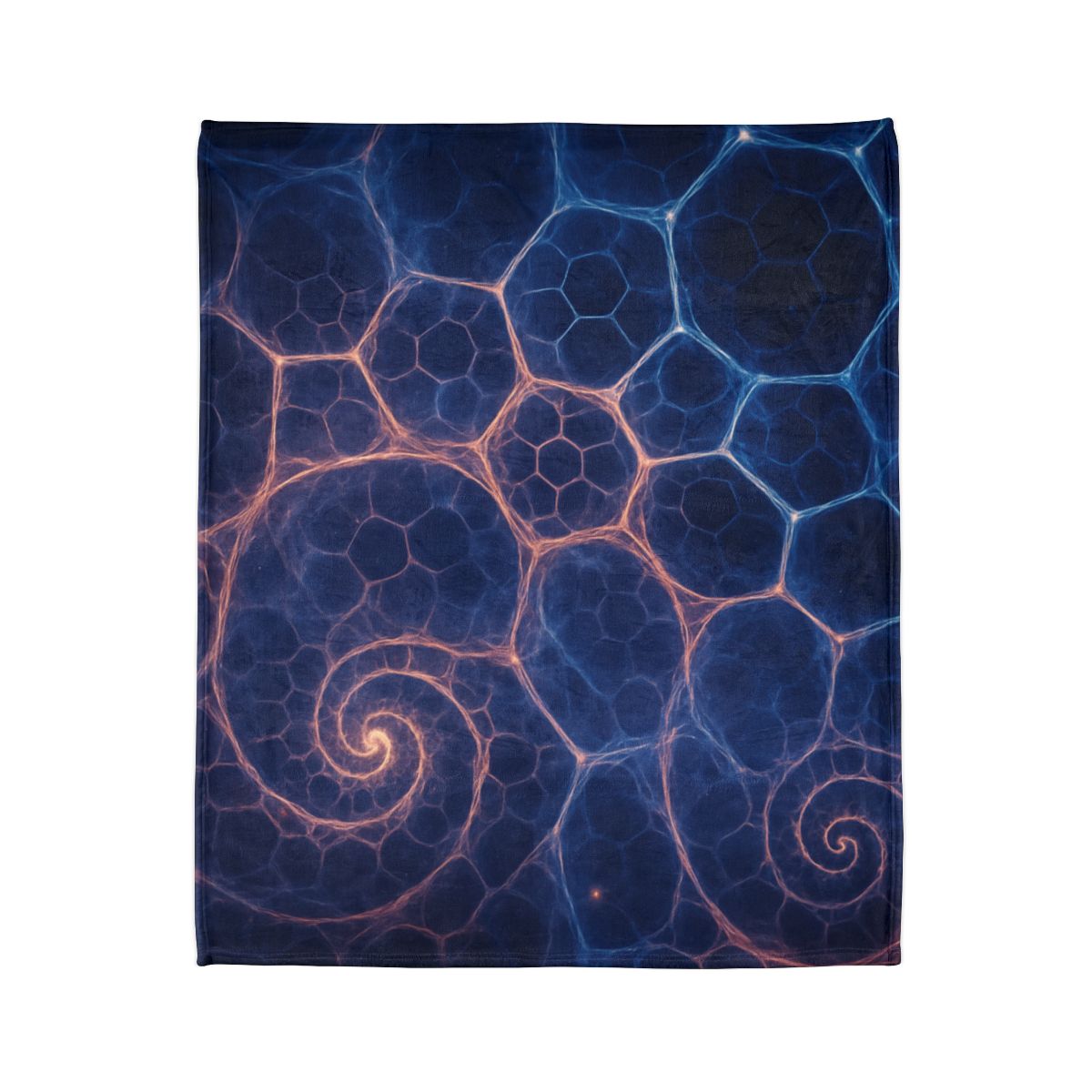 Fractal Nebula Lattice soft fleece blankets