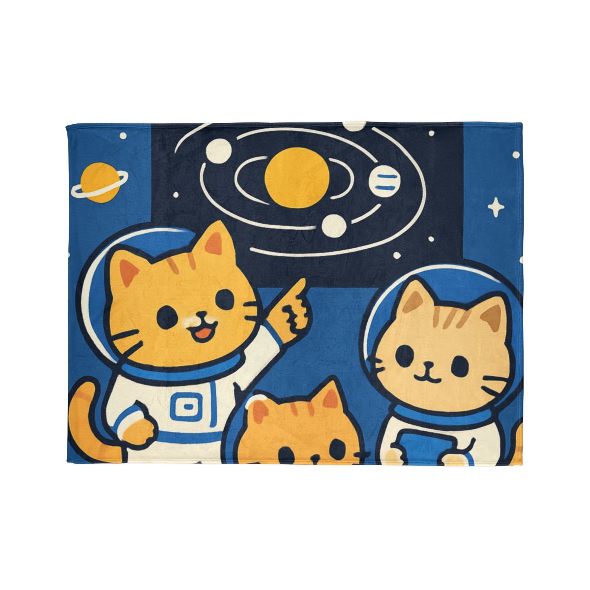 Space School For Curious Cats trendy patterned blankets