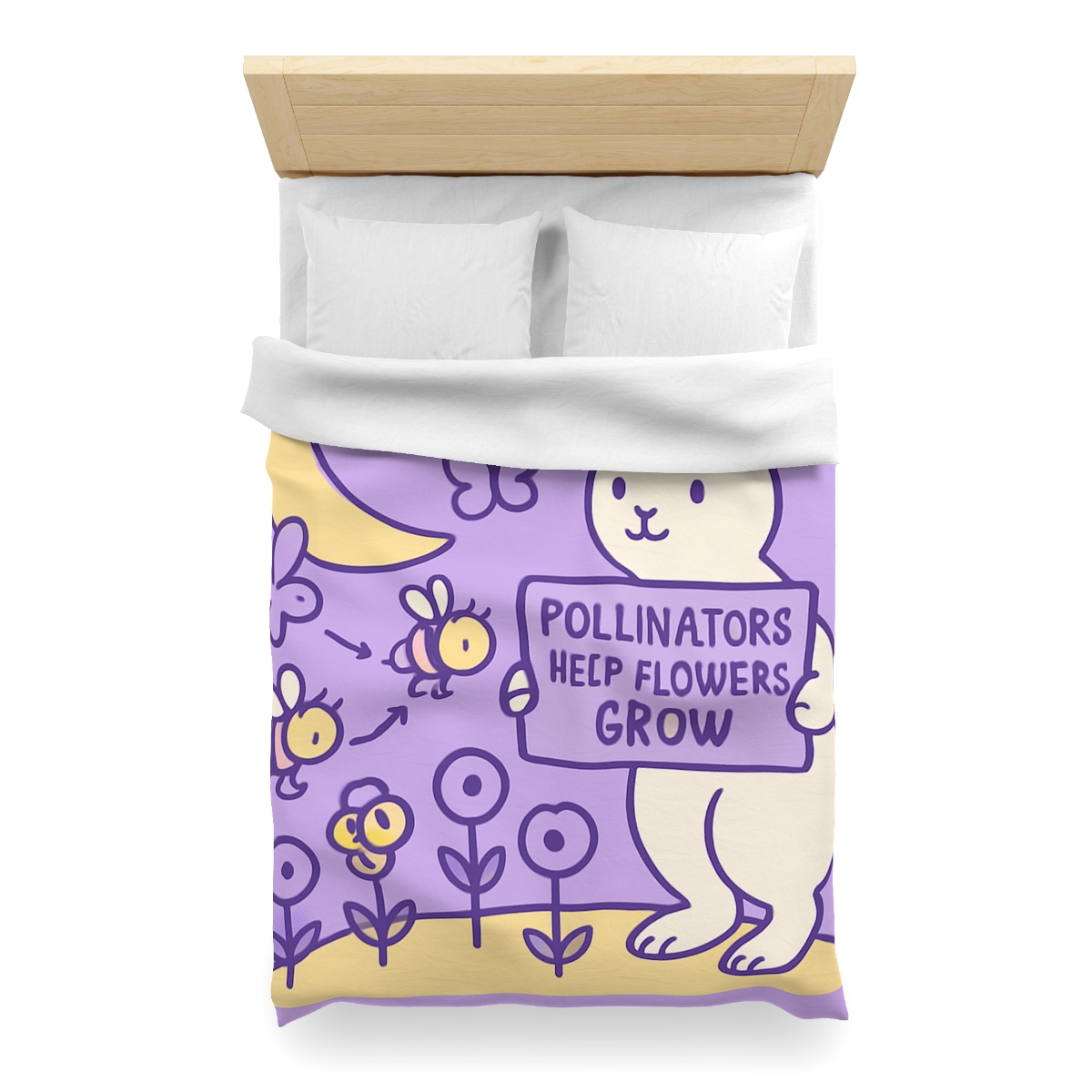 Moon Garden Pollinator Parade warm winter duvets