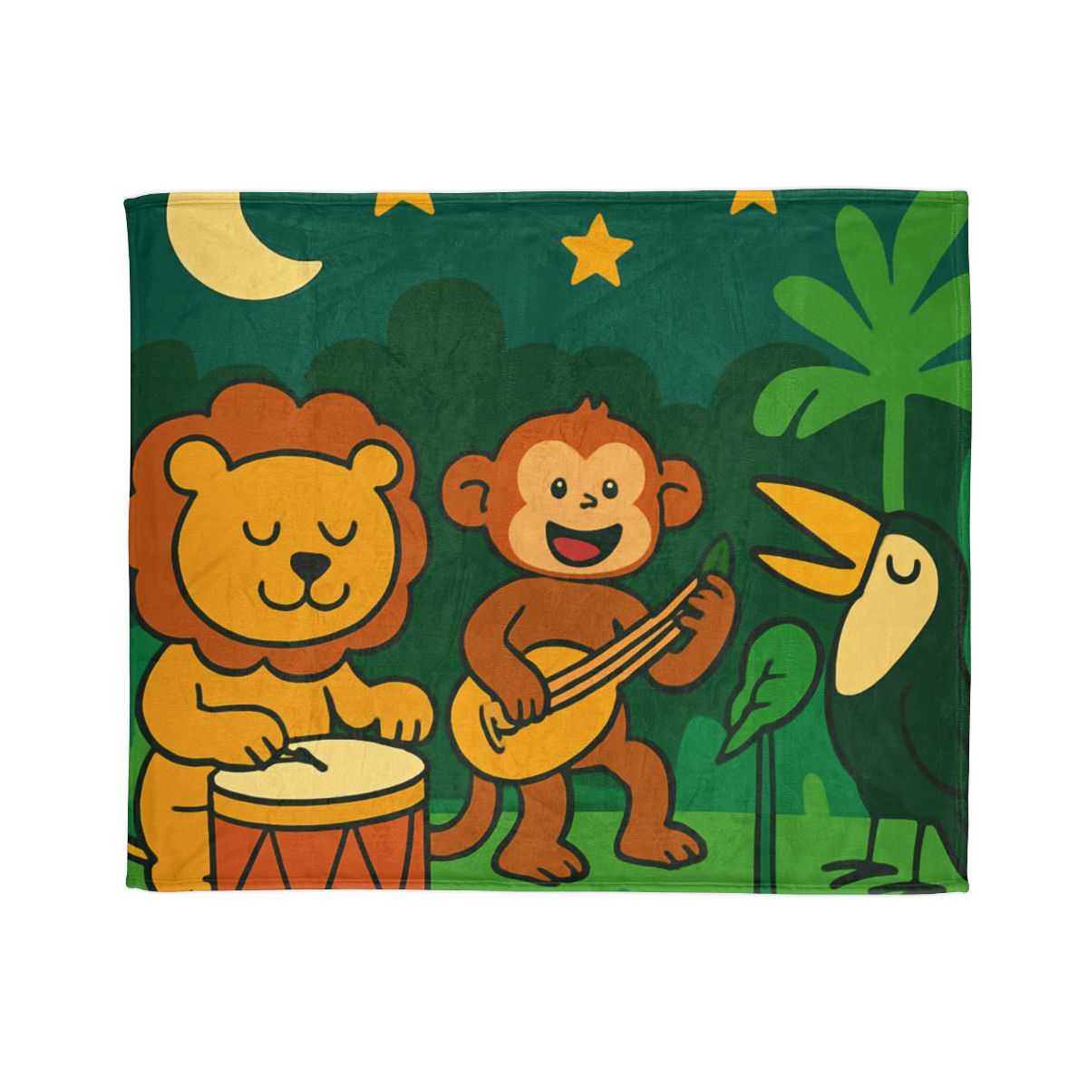 Moonlight Jungle Orchestra trendy patterned blankets