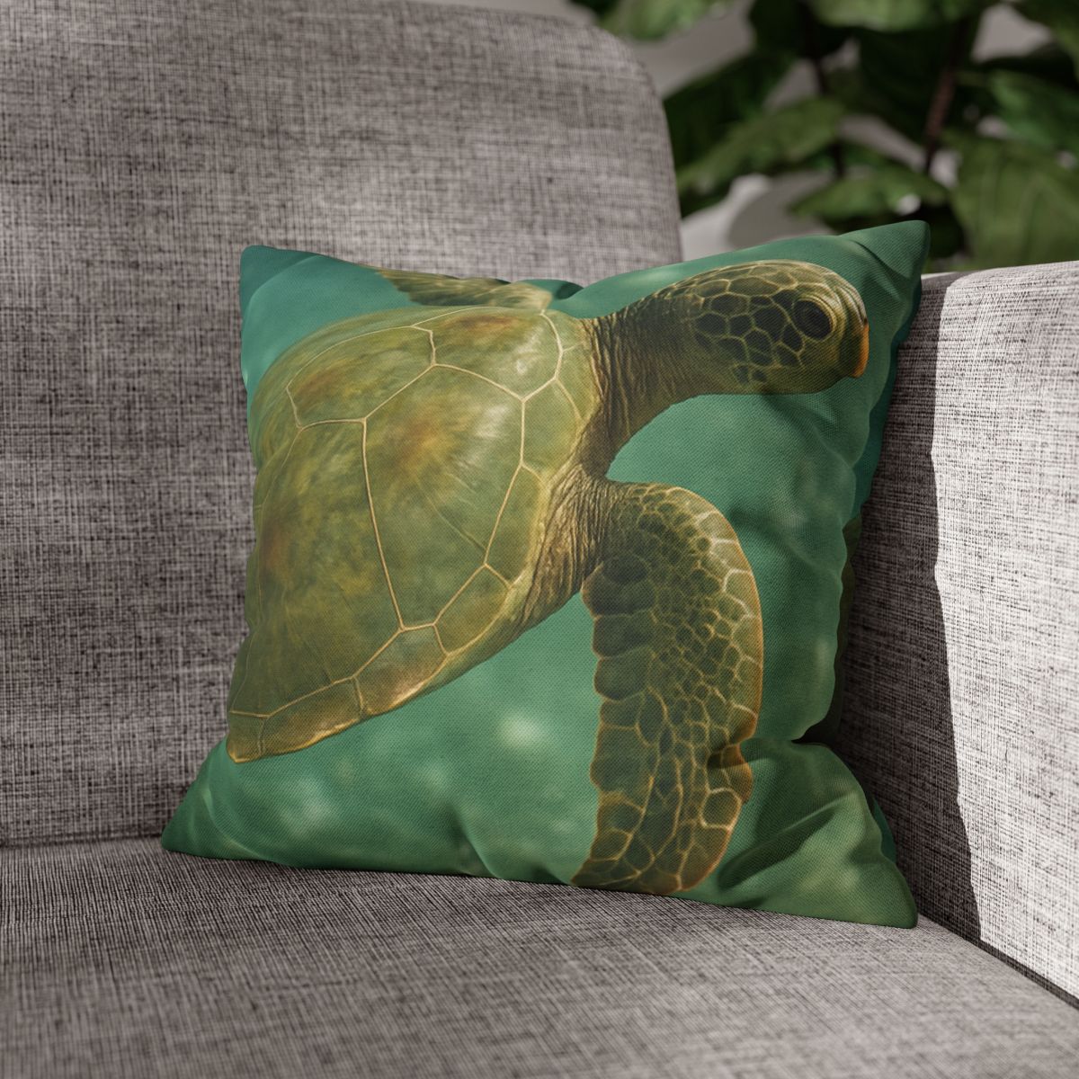 Sea Lantern Green Sea Turtle soft cotton pillow cases