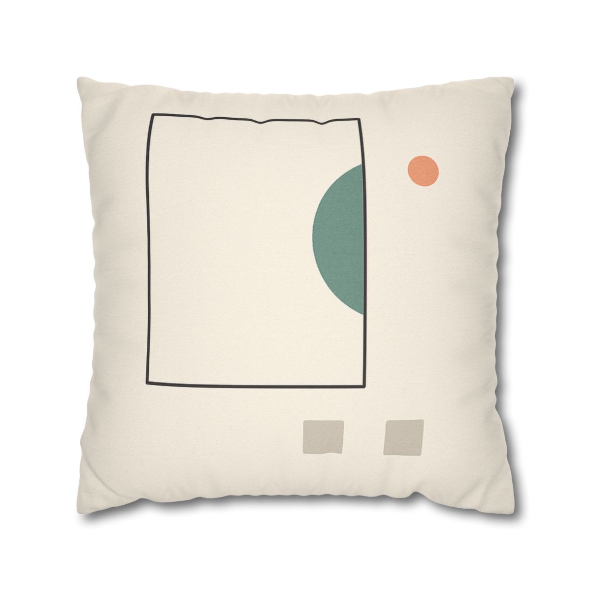 Offset Frame And Crescent Pause designer print pillow cases