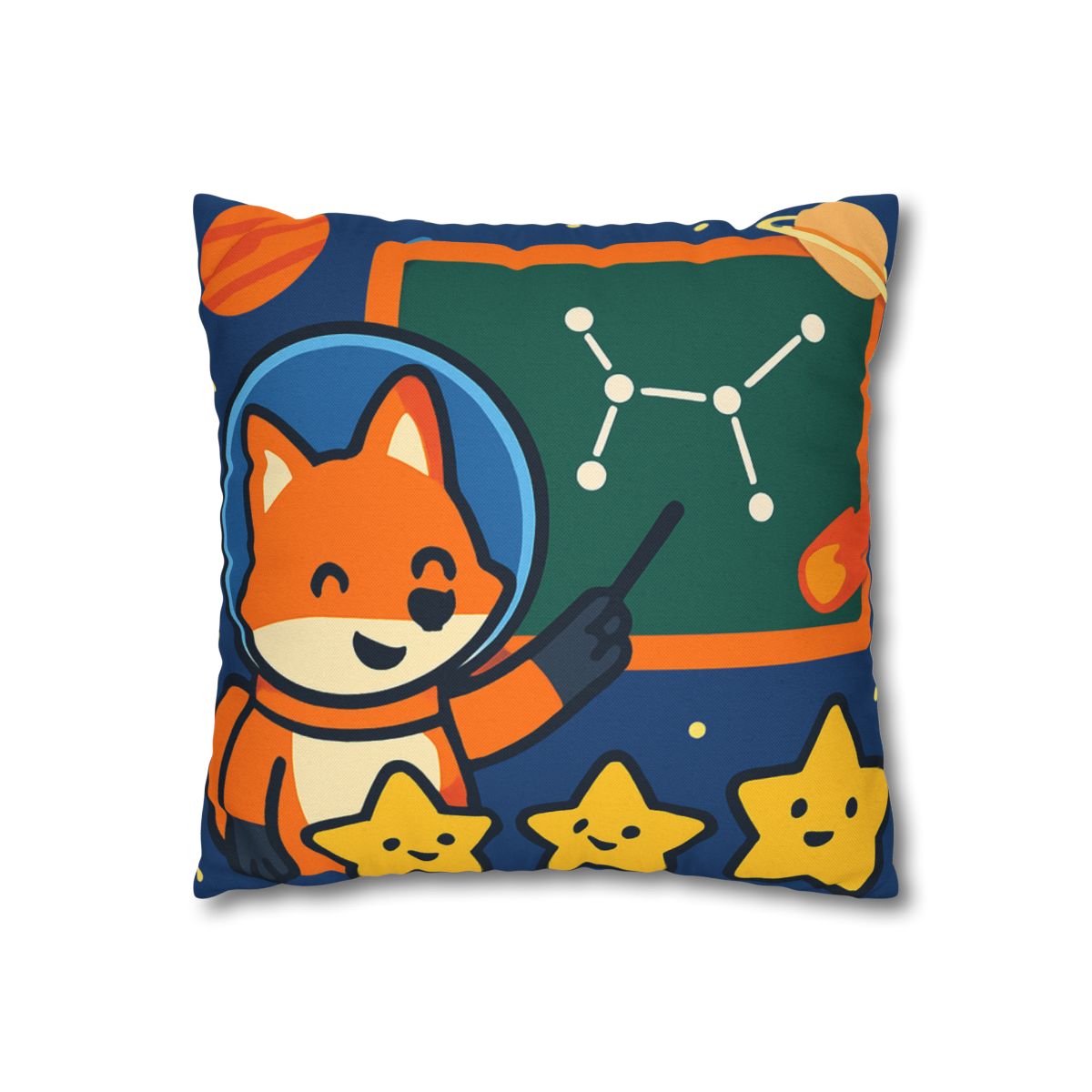 Comet Classroom Space Fox stylish decorative pillowcases