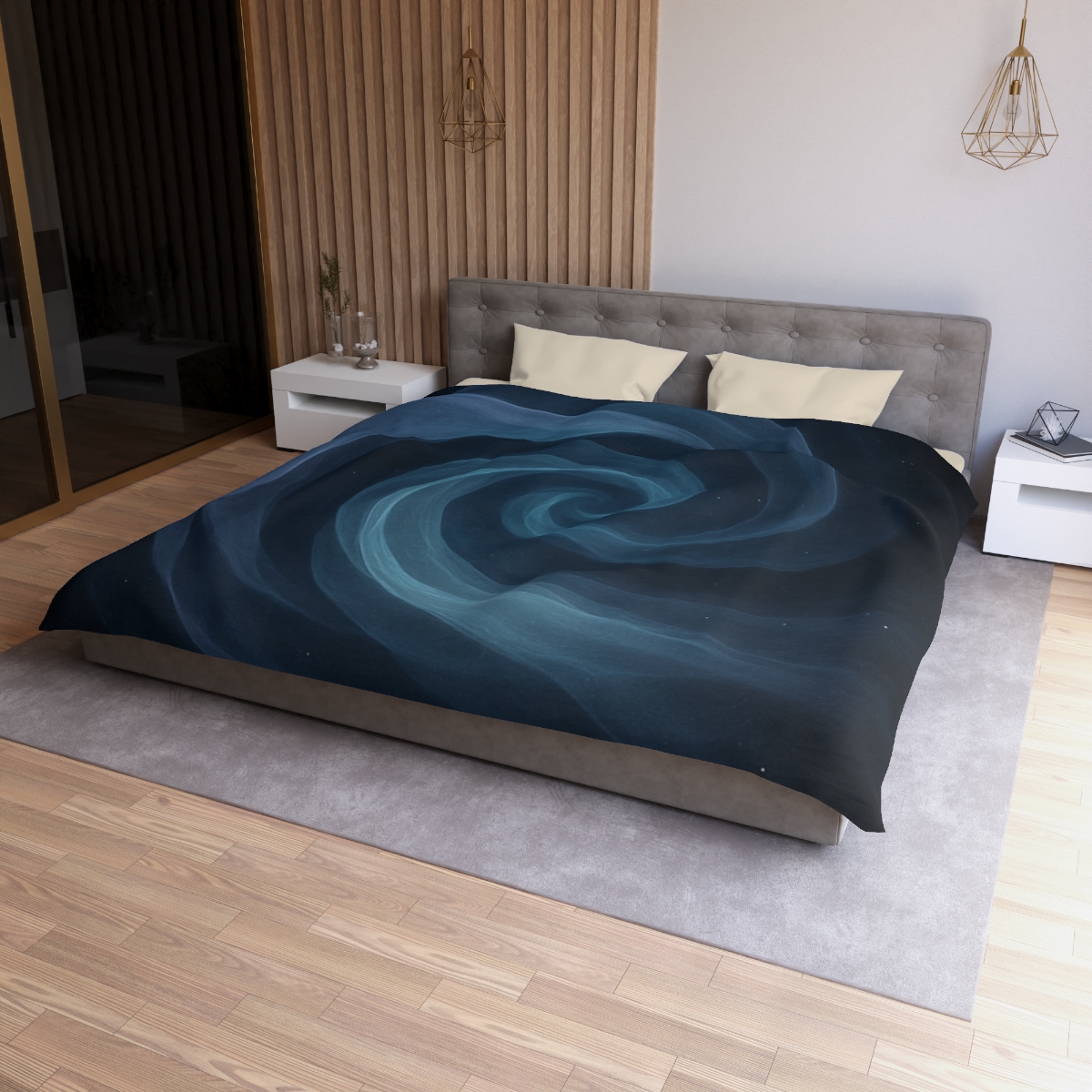 Celestial Silk Spiral stylish duvet covers