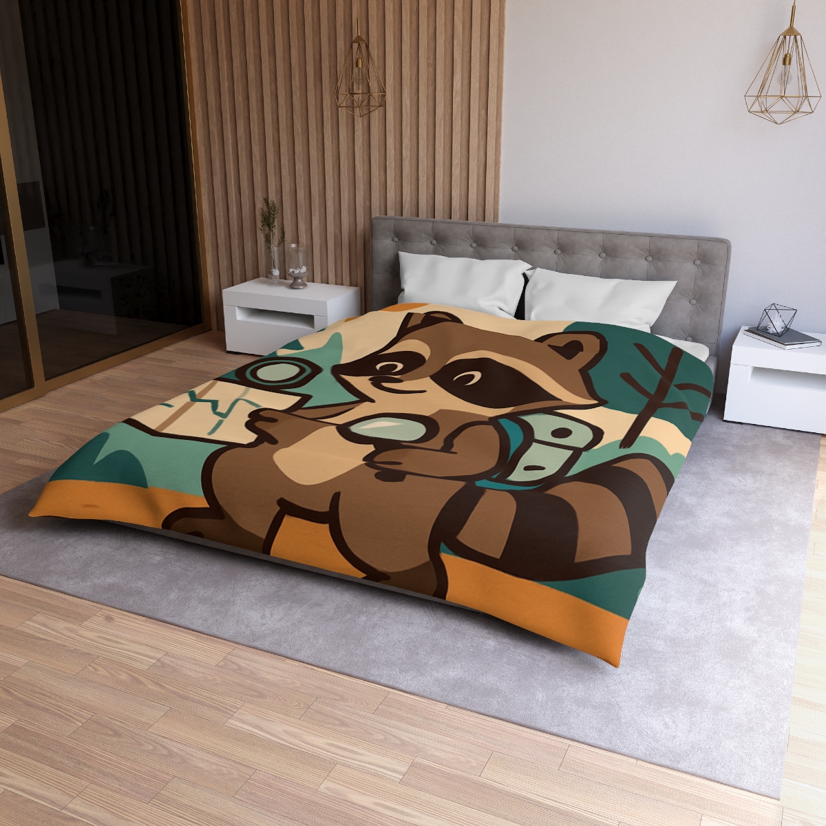 Robot Ranger Raccoon duvets for gifts