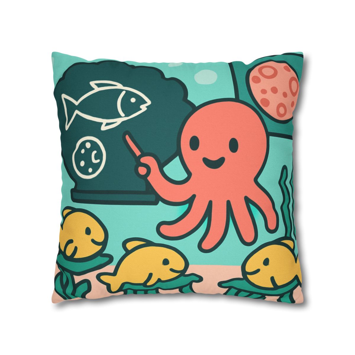 Cosmic Coral Classroom trendy patterned pillow cases