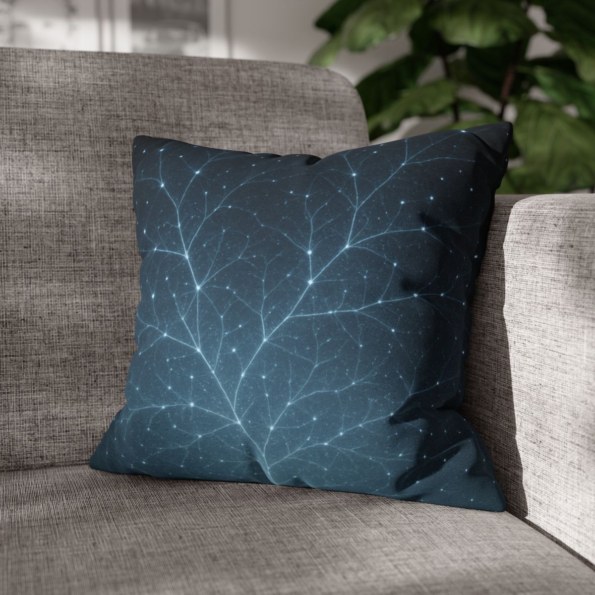 Starlit Fractal Canopy soft cotton pillow cases