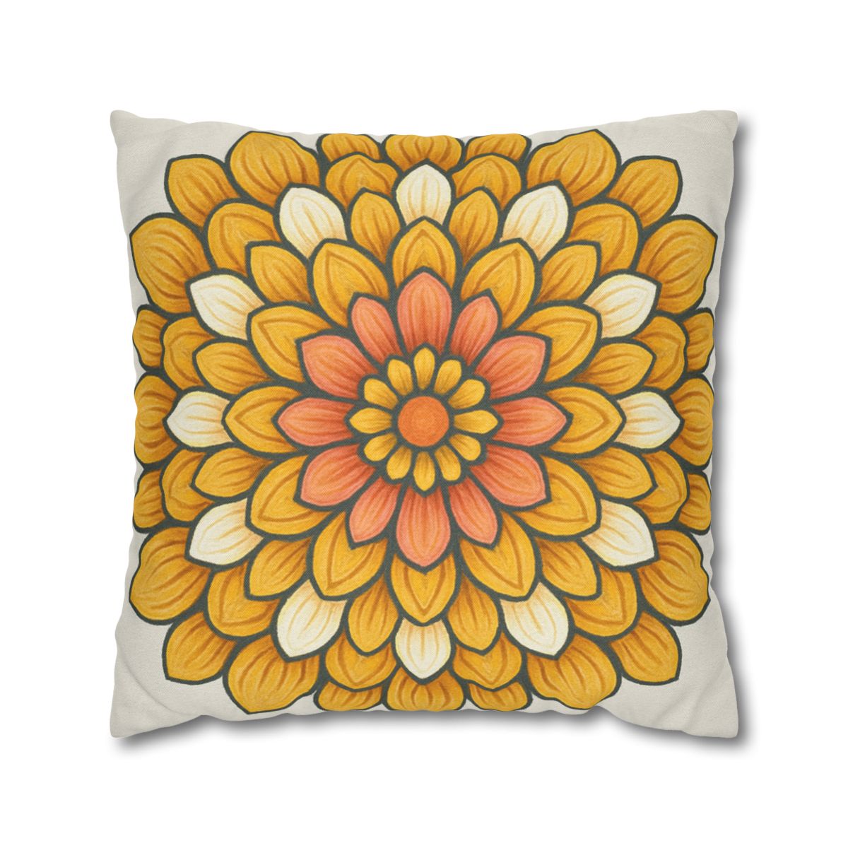 Floret Burst Mandala custom pillow cases