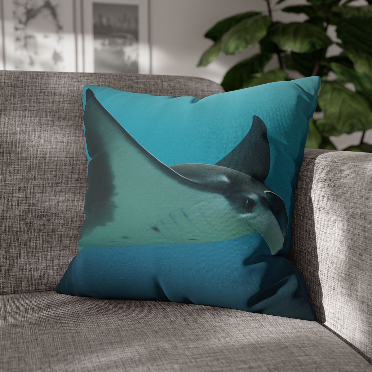 Tidal Wings Reef Manta Ray unique gift pillow cases