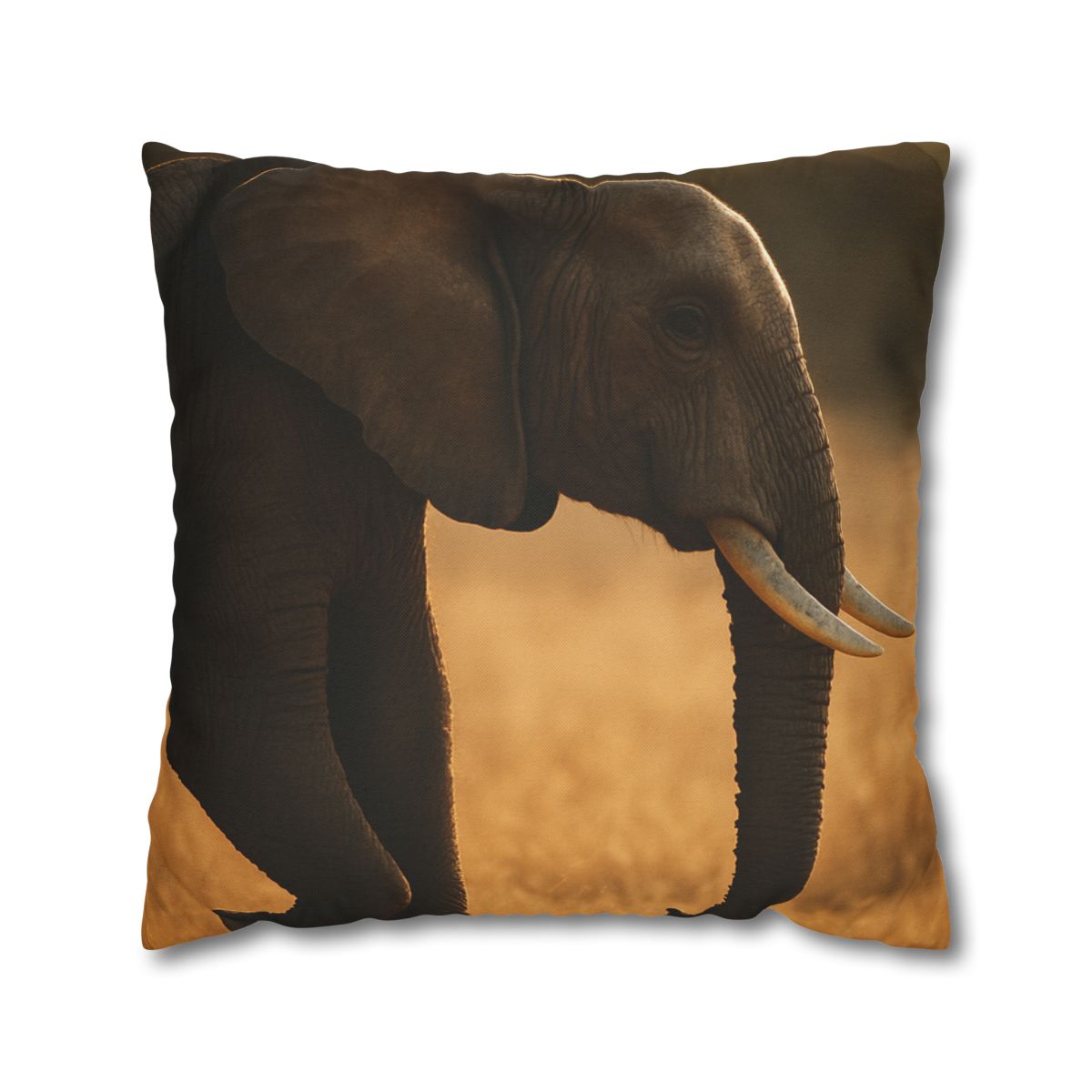 Gilded Horizon African Elephant soft cotton pillow cases