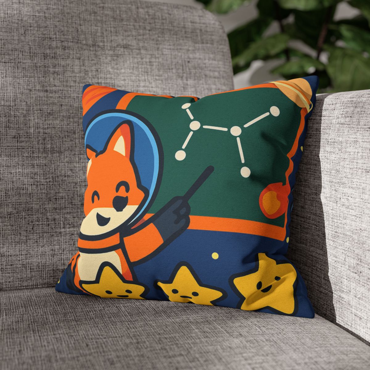 Comet Classroom Space Fox stylish decorative pillowcases