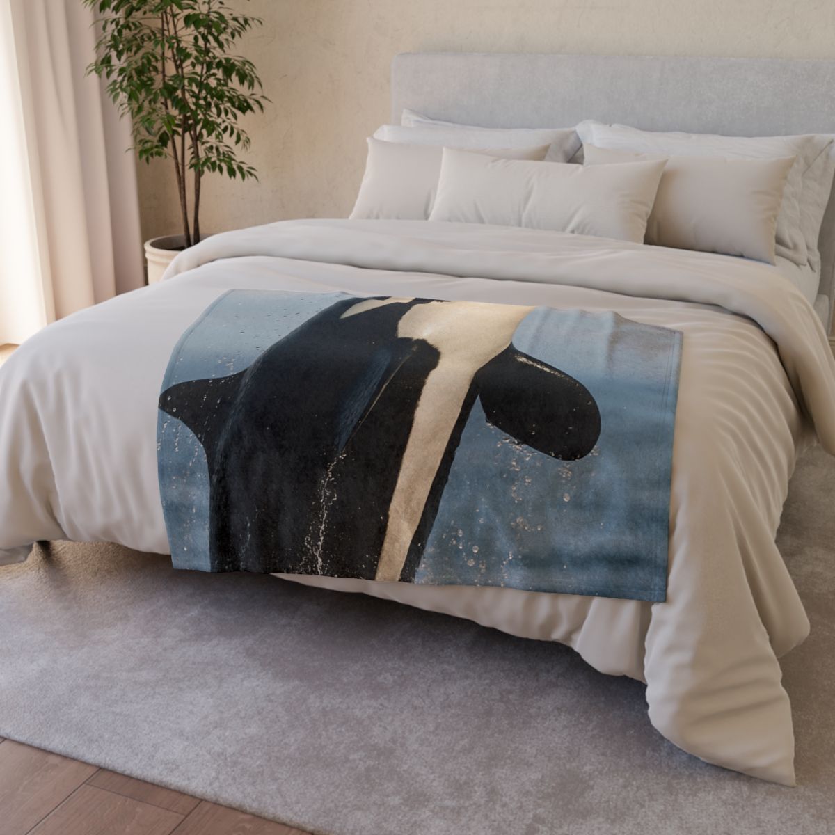 Orca Surface Symphony soft fleece blankets