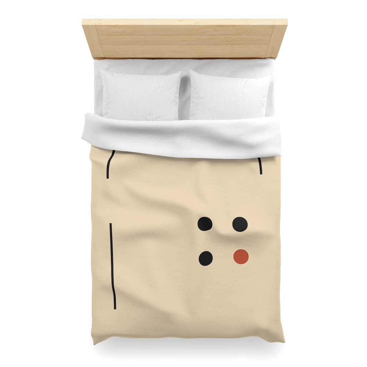 Partial Arc Window Over Dot Grid soft comforter duvets