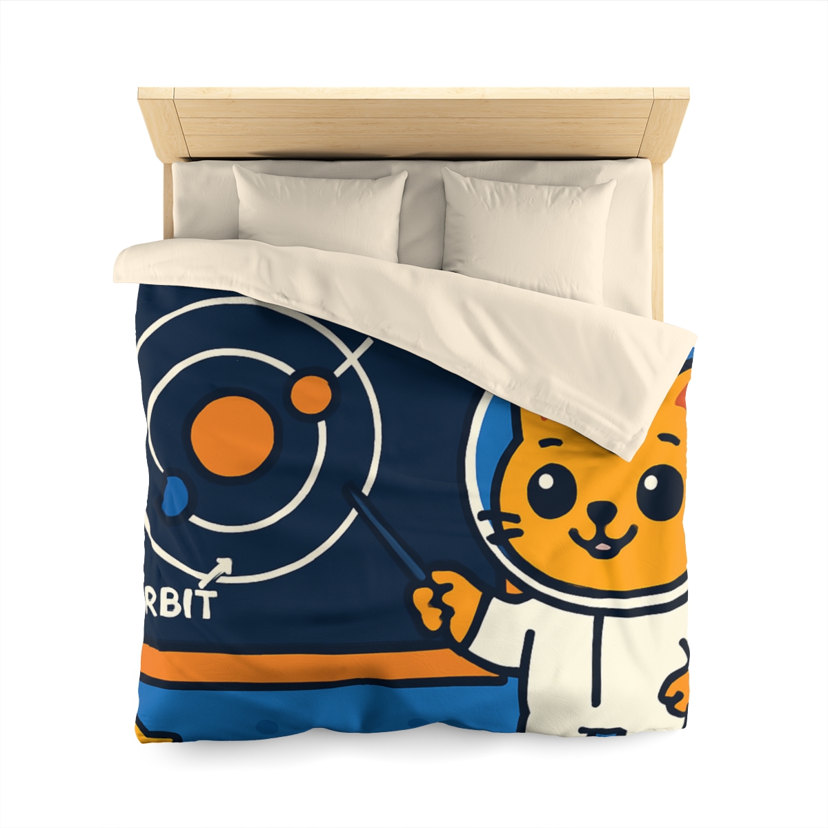 Comet Classroom Cat And The Orbit Chalkboard unique patterned duvets