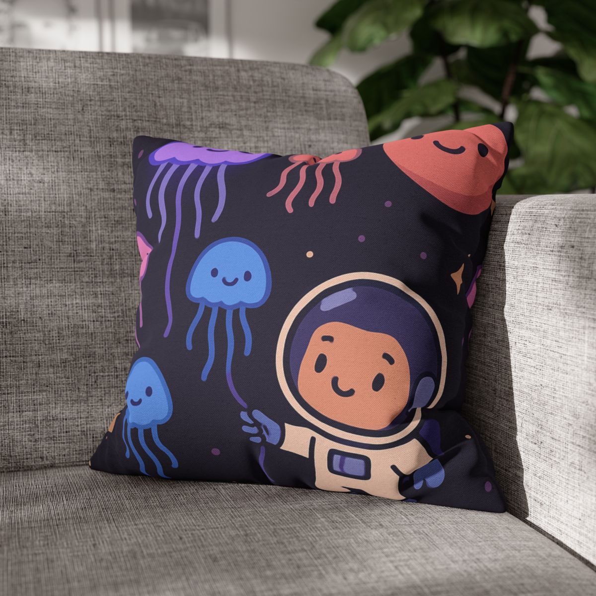 Galaxy Garden Of Floating Jellyfish comfortable bedding pillow covers