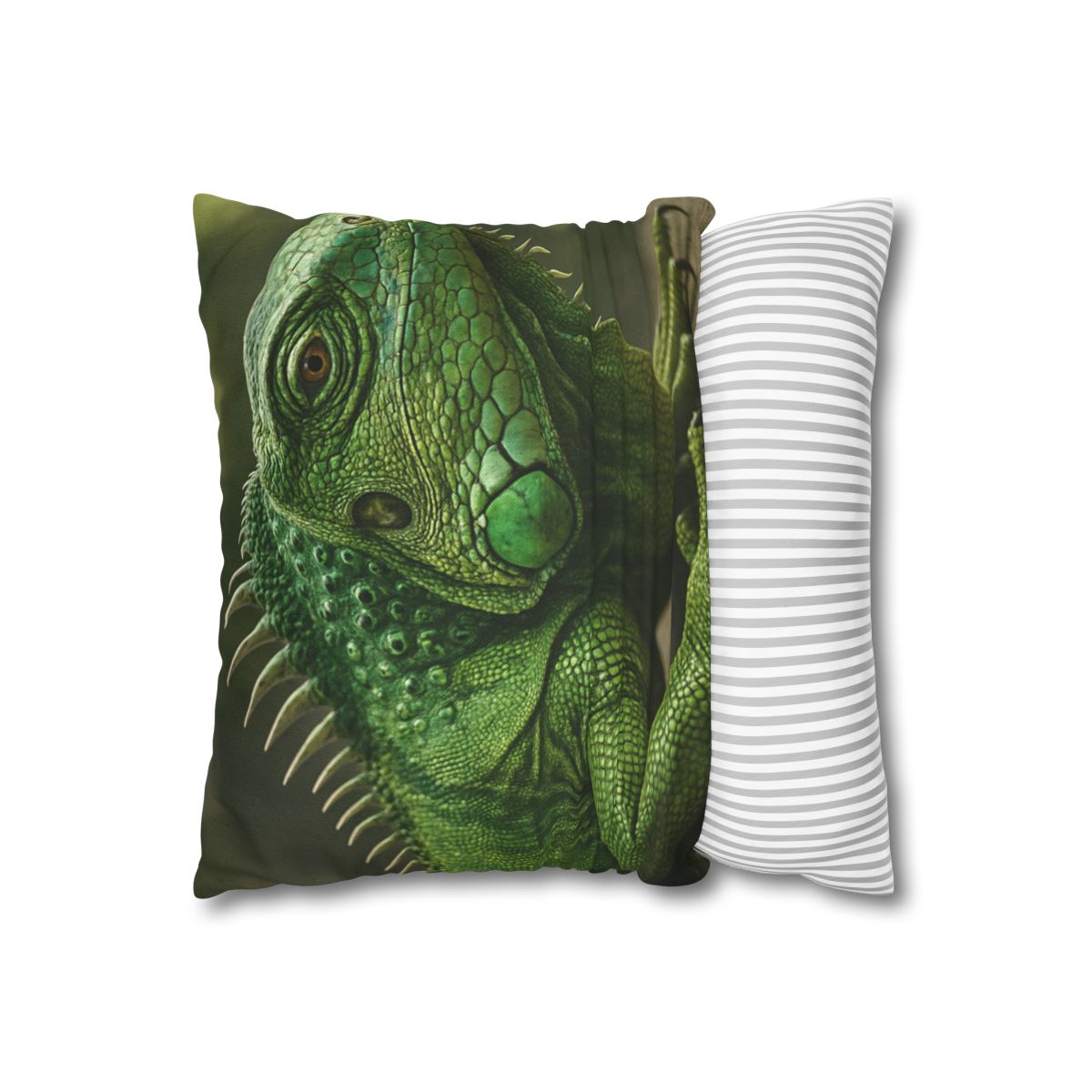 Stone Quiet Green Iguana comfortable bedding pillow covers