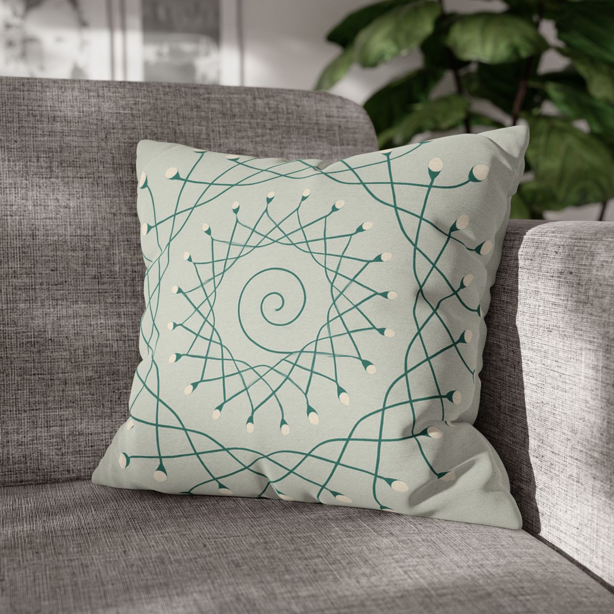 Spiral Sprout Lattice custom pillow cases