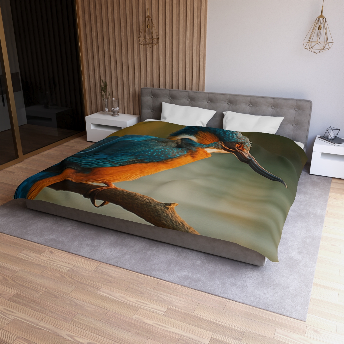 Aurora Splash Common Kingfisher warm winter duvets